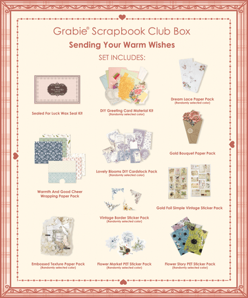Sending Your Warm Wishes-Themed Grabie Scrapbook Club Box